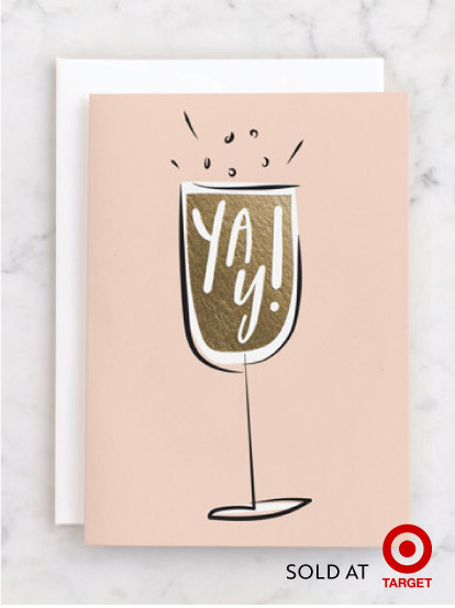 Birthday card - yay champagne and prosecco sold at target