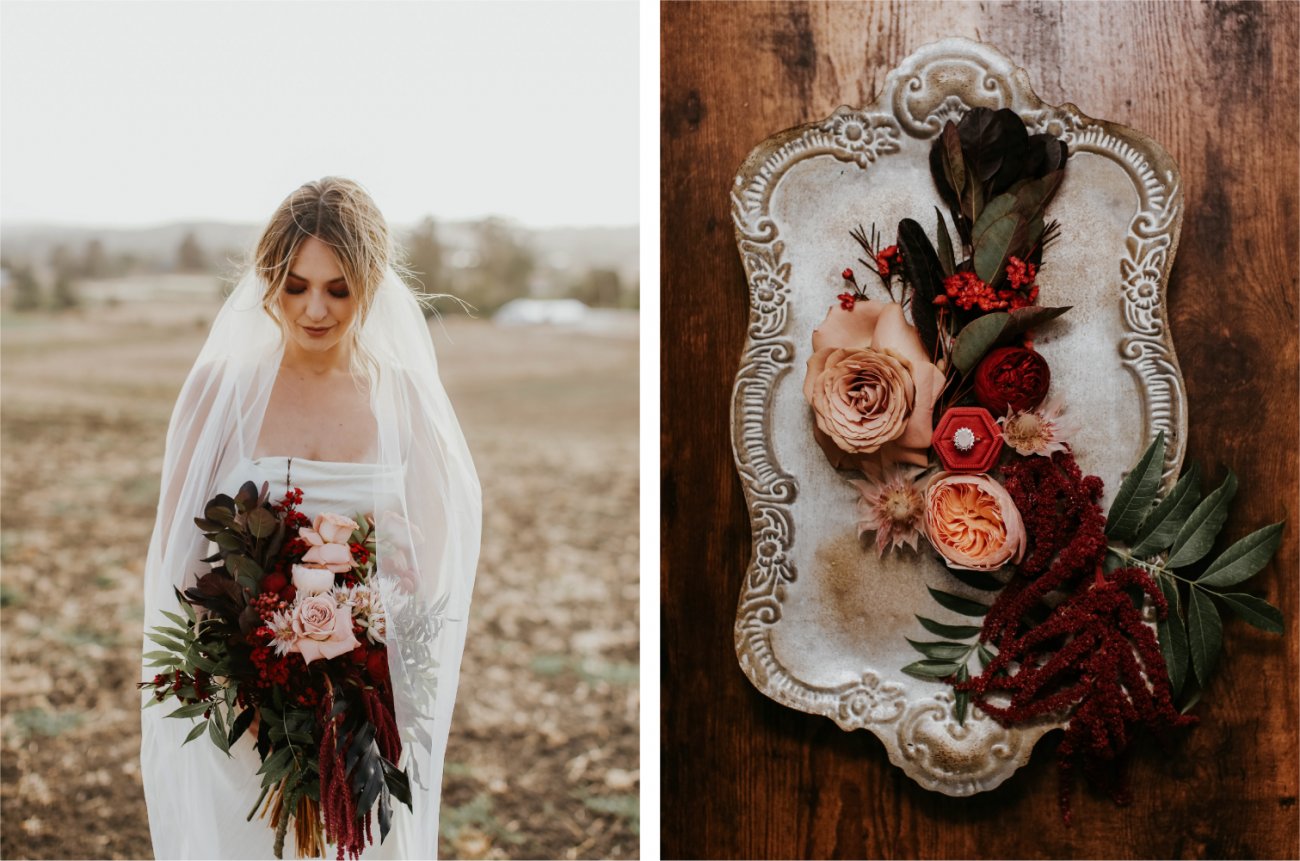 Villa Wedding Feature - Flowers and Bride